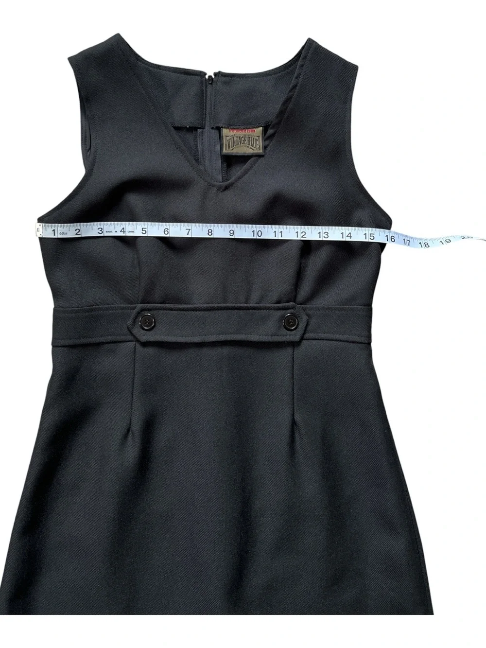 Vintage Classic Black Sleeveless Midi Dress